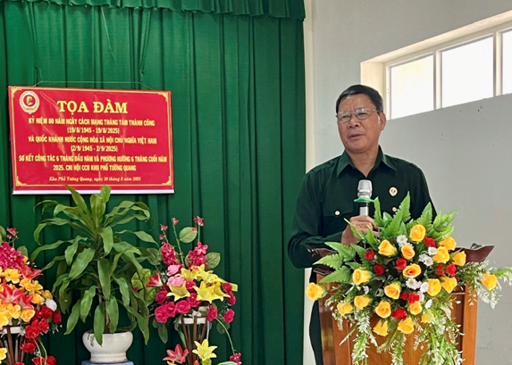 Hội Cựu chiến binh phường Bình Kiến tổ chức tọa đàm kỷ niệm 80 năm Cách mạng tháng Tám và Quốc khánh 2/9